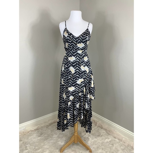 Urban Outfitters Calla Lilly Hi Low Ruffle Hem Boho Festival Summer Dress SZ S - Picture 2 of 11